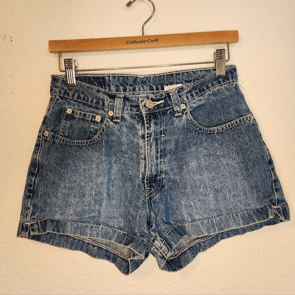 Jordache Vintage Junior's High-Rise Blue Jean Shorts, Size‎ 7/8
